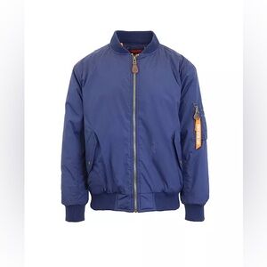 Spire by Galaxy Navy Blue Men’s Aviator  Flight Bomber Jacket